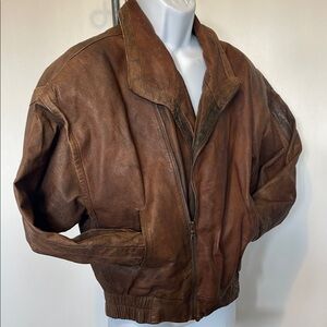 SPETTRO Vintage 💯% Leather Brown color size SMALL  MENS JACKET